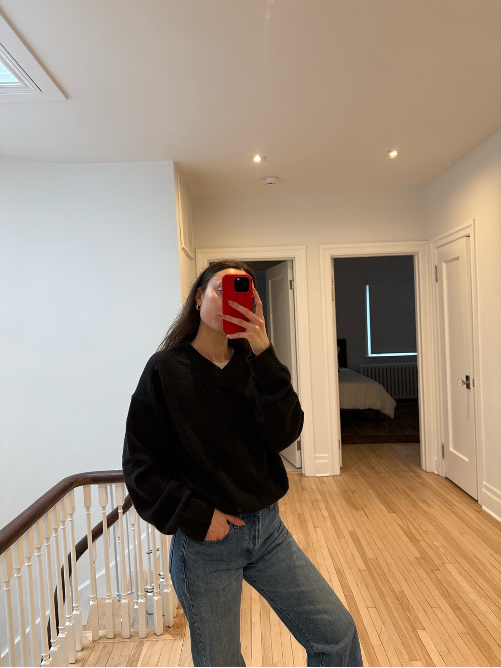 Garage Black V-Neck Sweater